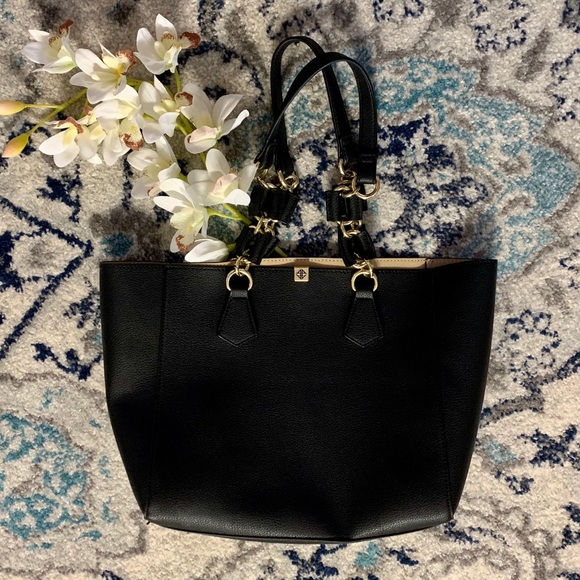 Black Pebbled Leather Shoulder Tote Bag - Picture 2 of 9